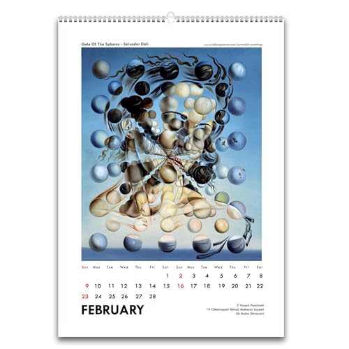 Image of Tallenge - 2026 Wall Calendar - Modern Masters Art - 12 x 17 Inches for Home & Office (Paper, Wall Calendar)