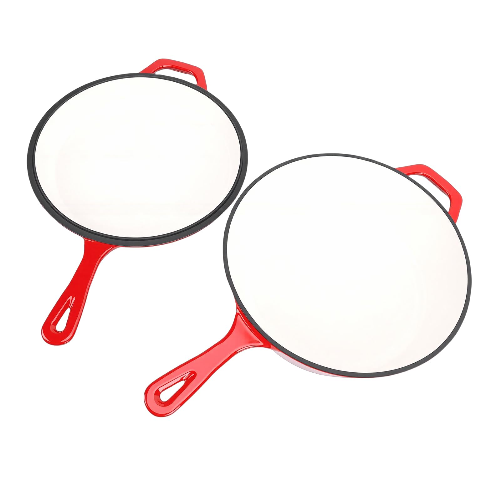 SUNGOOYUE Brytfanna z pokrywką, Patelnia żeliwna Holenderski Garnek do Pieczenia 4QT Okrągła Patelnia o Dużej Pojemności do Wielu Pieców Kuchenka Rodzinna