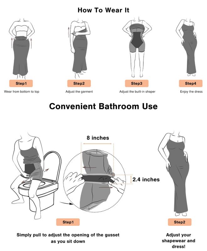 Image of Popilush Club Dresses for Women Built in Bra Dress Tummy Control Shapewear Mini Cocktail Dress Party Date Night Bodycon