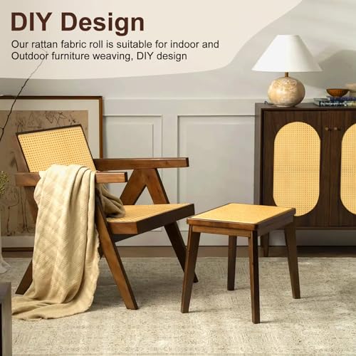 Rattan Gurtband 1 Rolle Cane Webbing 40 X 100cm Wiener Geflecht Rattan Deko Rattanstuhl Rattan Geflecht Geweberolle Wasserdicht Gewebtes Offenes für DIY Möbel Stühle Schränke