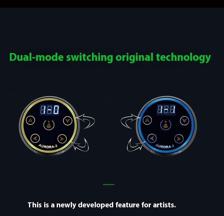 Alimentatore digitale per tatuaggi - Unità di controllo touch con uscita regolabile da 1,5 V a 16 V, precisione a 0,1 V, display LCD e doppia macchina