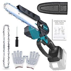 Bürstenlose 6 Zoll Mini Kettensäge für Makita 18V LXT (Kein Akku), Kabellose Einhand Ersatz Kettensägen für Makita Battery, Elektro Chainsaw Chain Saw für Holzschneiden/Baumbeschneid...