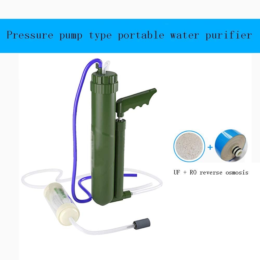 Purificador de Agua para Supervivencia, Filtro de Agua Personal Portátil Mini, Sistema de Filtración de Agua 0.01 Micrones para Acampar, Acampar En La Montaña