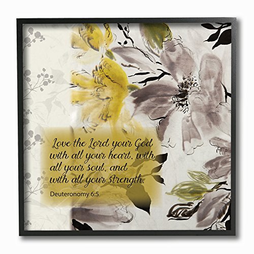 EtchLife Love The Lord with Heart Soul and Strength Framed Giclee Texturized Art by Cuadro