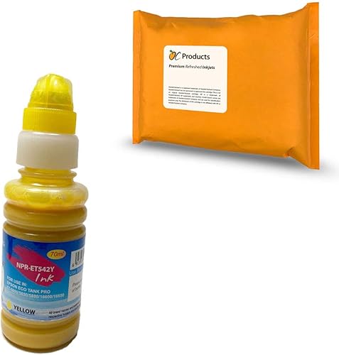 Repuesto de tinta compatible para Epson 542 para EcoTank Pro ET-5800 ET-5850 ET-5880 ET-16600 ET-16650 (amarillo)
