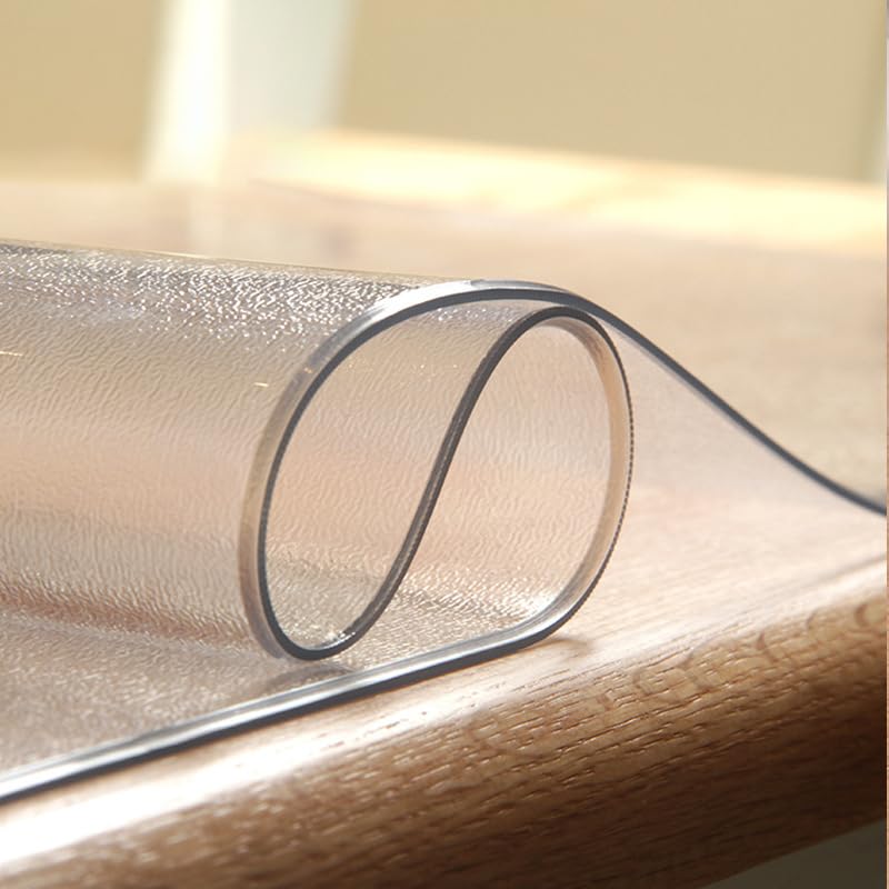 Protège-table PVC transparent givré 2mm film de protection étanche anti-chaleur