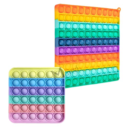 Pop it Toy for Kids, Fidget toys Pop it, Pop it Big for Kids, Rainbow Pop it toy for Kids, Pop it Set for Boys and Girls, Simple fidget pop it for Kids (Big square + Android) Toy Review India (Iknoor World )