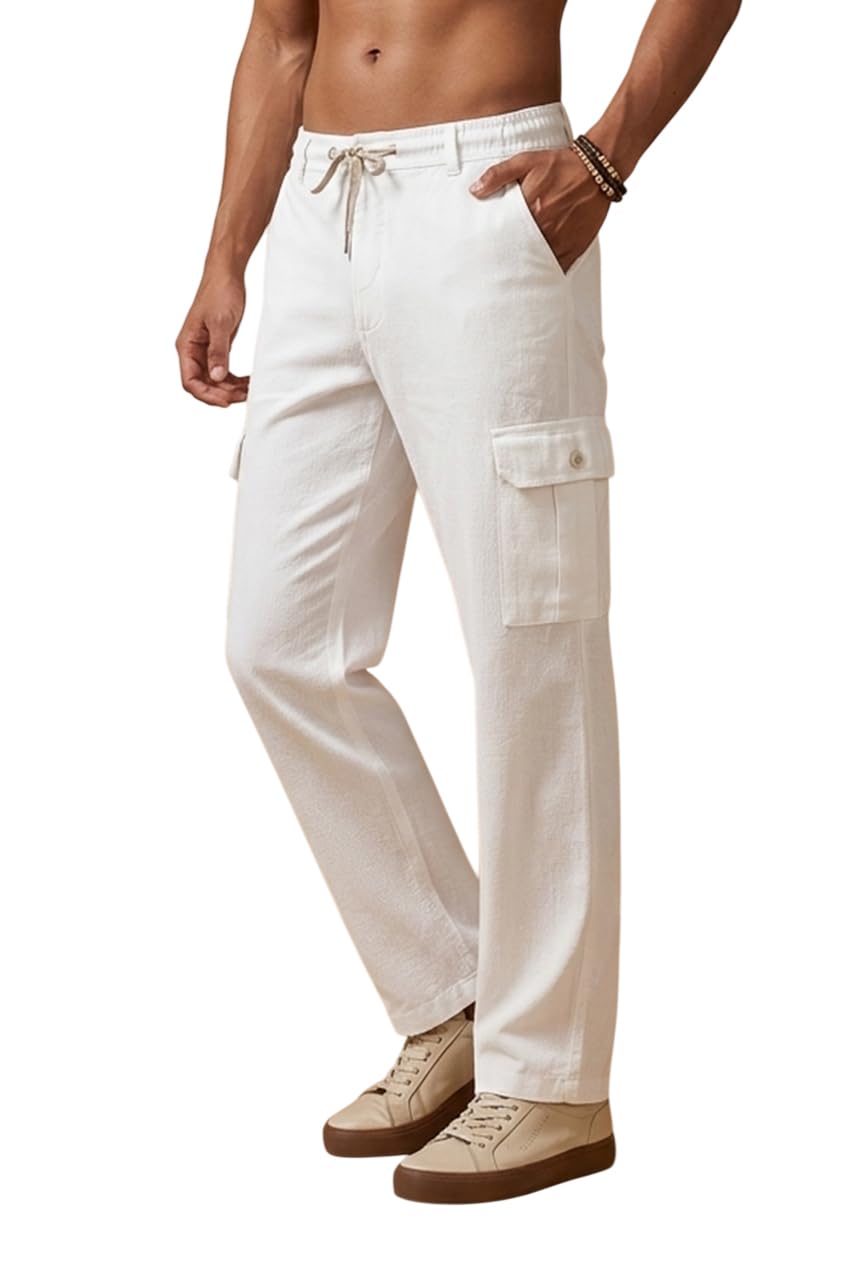 vogaan Men’s Multi Color Cargo Casual Trousers | Men’s Regular Fit Straight Pants | Comfortable Stylish Cargo for Men | Soft Fabric for Everyday Wear, Travel & Office | Linen Cotton Bottom Wear-picture-46