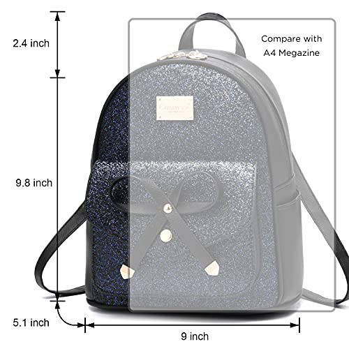 Image of I IHAYNER Girls Bowknot Cute Leather Backpack Mini Backpack Purse for Women