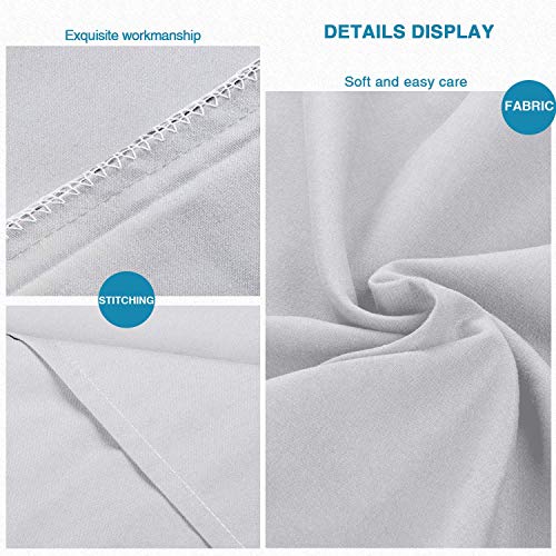 FLXXIE Body Pillow Cover - Super Soft Microfiber 20x54 Body Pillow Case - Envelope Closure, Wrinkle, Stain Resistant Light Grey Body Pillowcase, 20x54, Light Grey