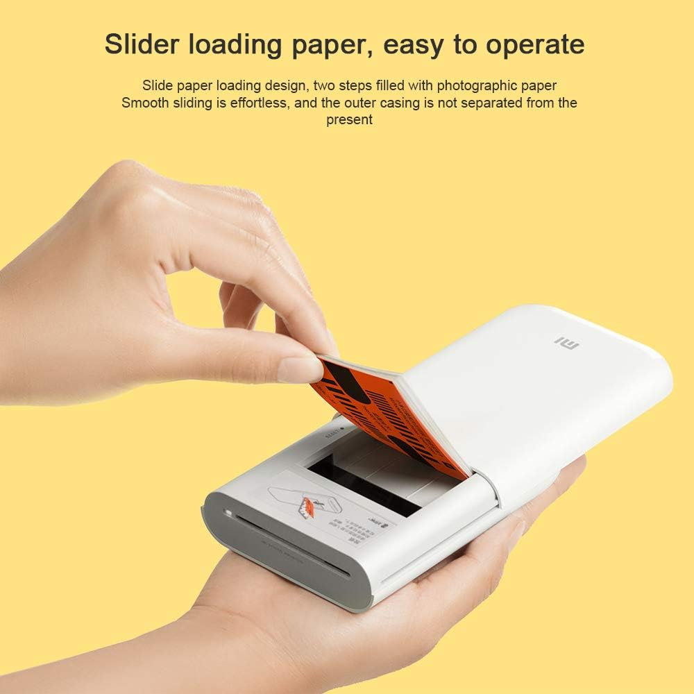 Selbstklebendes Fotopapier, 50 x 76 mm, 50 Blatt (5 Packungen mit 10), kompatibel mit Xiaomi-Druckern, ohne ZINK-Tinte, für tragbare Mini-Drucker