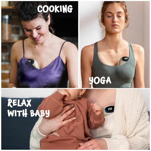 Image of Wearable Electric Breast Pump for Mothers | Portable Breast Milk Pump with 3 Modes & 9 Suction Levels | Breast Pump Electrical Machine with Lactation Experts & Massage Mode
