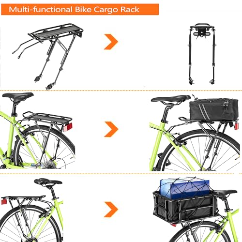 image for YONTUO Rear Bike Rack with Large Size Reflective,Bike Cargo Rack with 