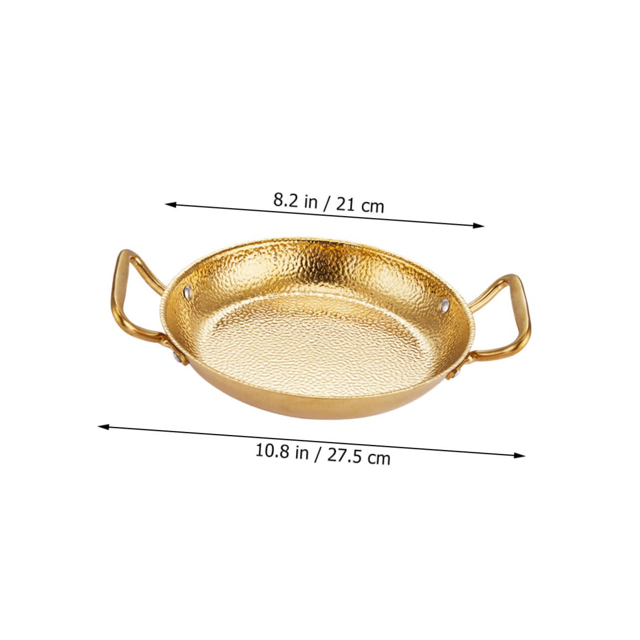 ABOOFAN Household Paella Pan Double Handle Stainless Steel Cooking Pan for Daily Use and Heat Resistant Kitchen Accessory for Gathering Hot Pot Meals