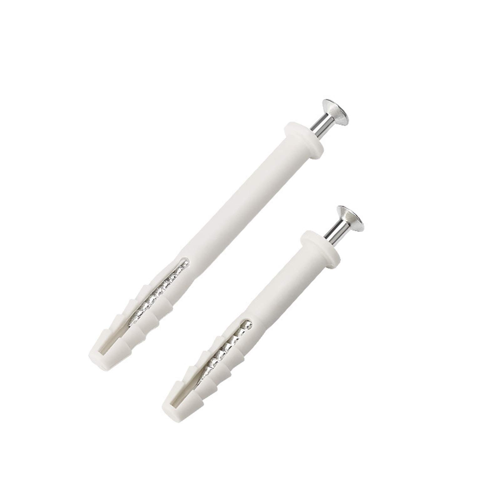 Pernos de anclaje, Tornillo de expansión, Perno de expansión, Tornillos y pernos de expansión for muebles Conector Armario/Tornillo de pared Anclaje 60/80 mm de largo 100 piezas Tornillo de expansión,