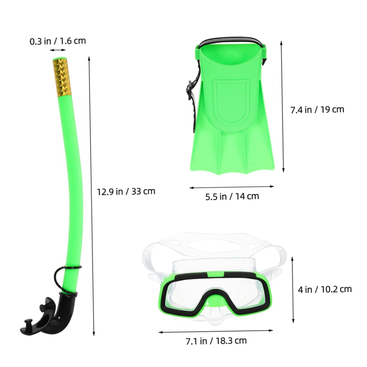Set Snorkeling Ragazzi Maschera Sub Occhialini e Pinne Compatte per Ragazzi da Spiaggia e Snorkeling