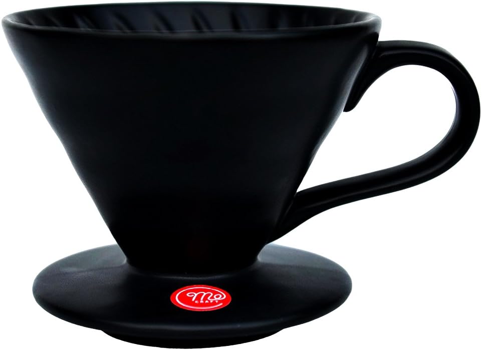 Ceramic Pour Over Coffee Dripper Coffee Maker for Single Brew Serve Cone Shape Giftbox Size 02