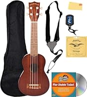 Soprano size Mahogany body and neck Walnut fingerboard Geared tuners Satin finish