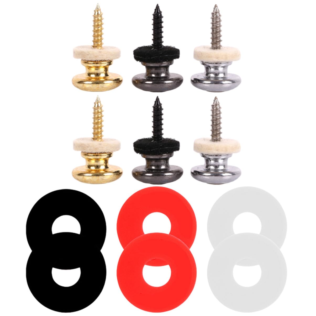 Toddmomy Guitar Strap Lock Guitar Strap Nails Metal Buckle Anti-slip Pad Easy Install