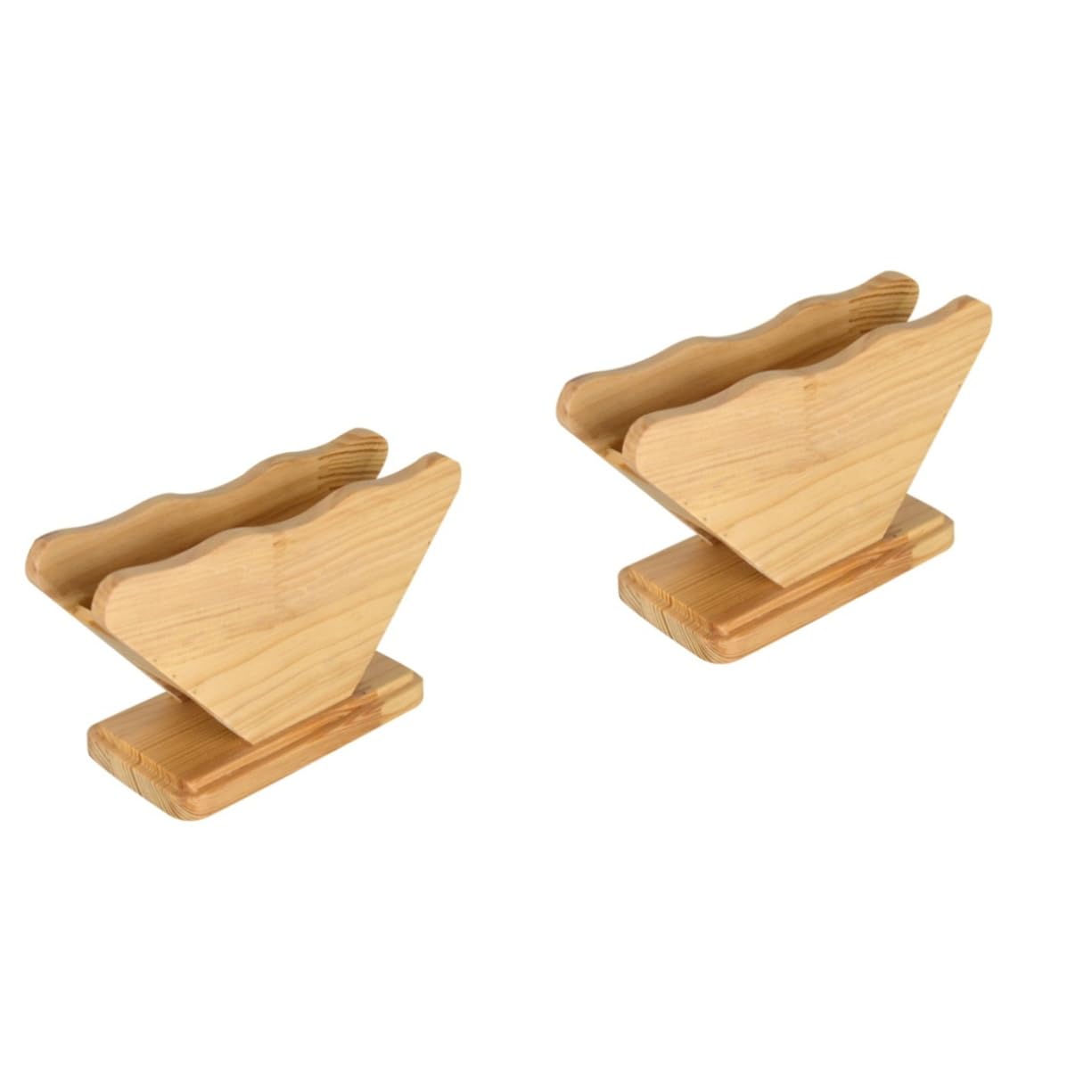 PRETYZOOM 2piezas Soporte De Filtros De Café De Bambú Dispensador De Papel Filtro Base Forma De Sector Cone y para Cocinas y Cafeterías