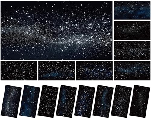8 Pcs Fluorescent Light Covers with 80 Magnets Decorative for Classroom Ceiling Light 4 x 2 Feet Magnetic Light Covers Filter Easy Install for Office Hospitals & Home Drop Ceiling Supplies (Star)