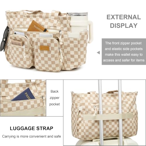 Image of ToLFE Women Top Handle Satchel Handbags Shoulder Bag Messenger Tote Bag Purse Crossbody Bag Travel Work Tote Bag