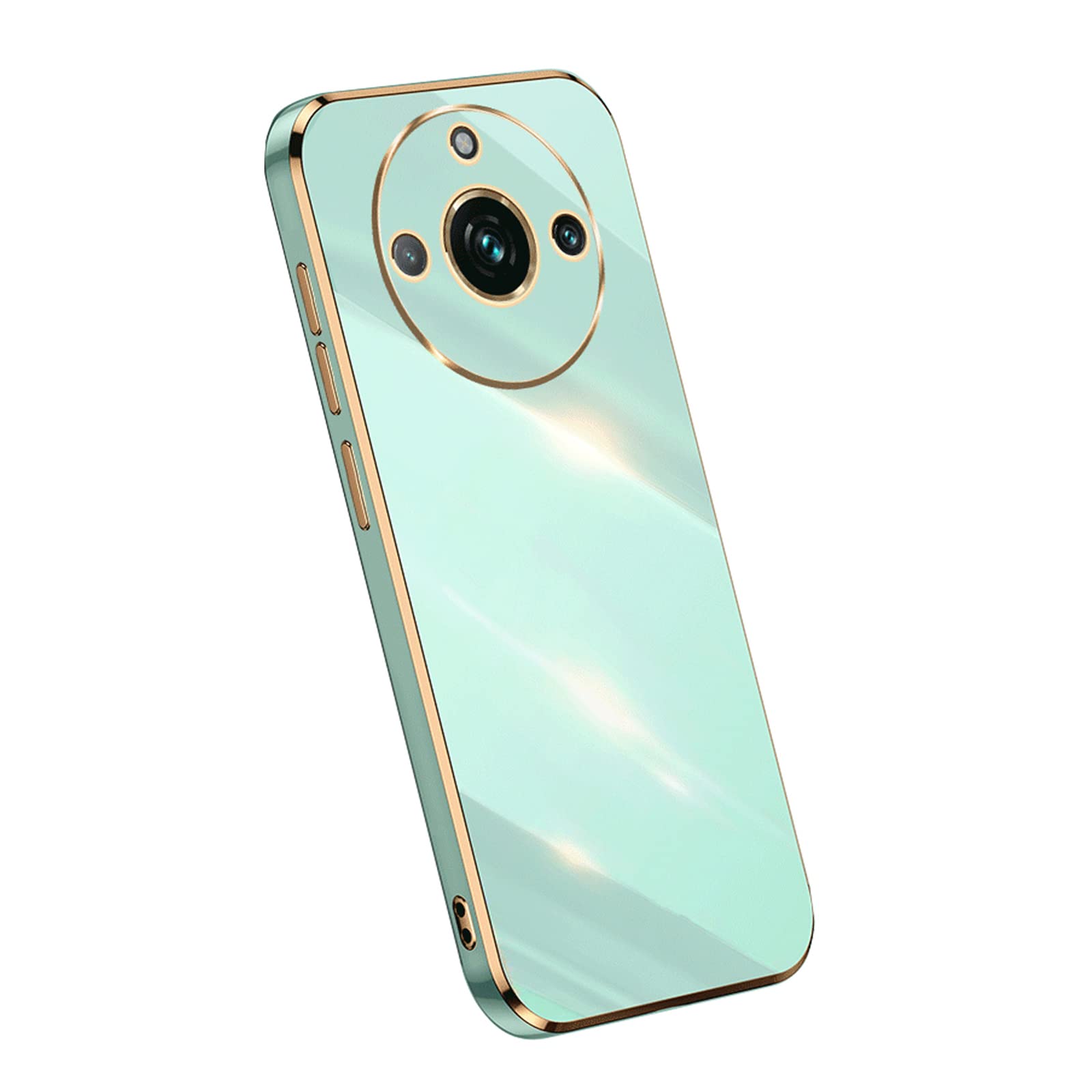 KNOXS Coque pour Realme 11 Pro/Realme 11 Pro+, Silicone Souple TPU Antichoc Anti-Chute Housse, élégant Electrodéposé Mince Léger Etui pour Realme 11 Pro /Realme 11 Pro+ (Vert