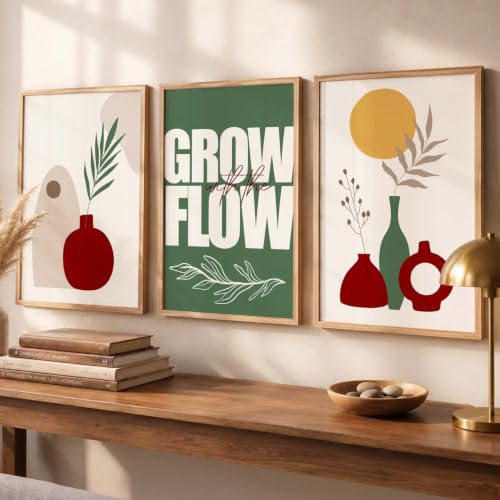 Image of kotart Painting for Wall Decoration - Modern Art Wall Decor Framed Painting for Living Room Bedroom - Framed Wall Posters /Paintings with Frame Set of 3 (Art 4, 13x17 inch)