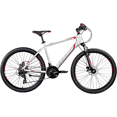 Galano Toxic Mountainbike 26 Zoll Fahrrad Hardtail MTB Mountain Bike Damen Herren Jungen Mädchen mit MTB Rahmen Unisex Rad 26" Jugendfahrrad Alu-Mountainbike (weiß/rot, 46 cm) – Bild 3