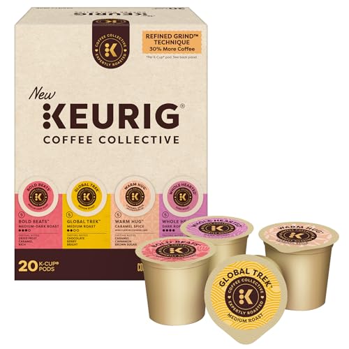 Keurig Coffee Collective Variety Pack, Bold Beats, Global Trek, Warm Hug, Whole Hearted, Single...
