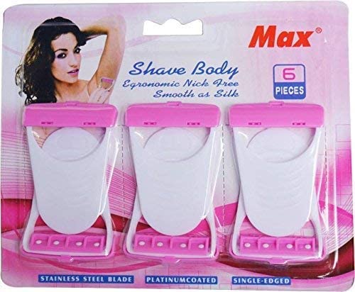 MAPPERZ Body Razor, body razor women, Disposable MAX Body & Bikini Shaving Razor For Women (6 Pcs Blade) Platinum Blade (6) Multi (B0CG9JV4BG) Amazon Price History, Amazon Price Tracker
