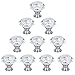 Szaike 10 Pcs Crystal Glass Cabinet Knobs 30mm Diamond Shape Crystal Glass Cabinet Knob Cupboard Drawer Pull Handle Great for Cupboard, Kitchen and Bathroom Cabinets, Shutters, etc