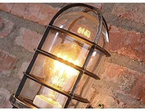 Luz de soporte de hierro forjado con acabado industrial náutico premium 5