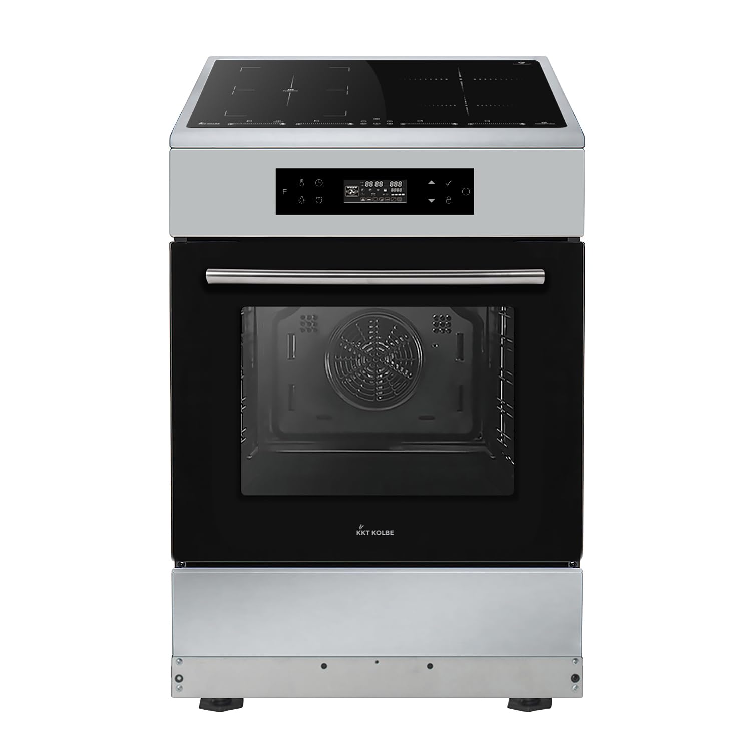 Freestanding cooker set 60 cm built-in oven 58 cm induction hob zones flex heat rotating automatic timer glass thermal insulation child safety touch control SH6313IND
