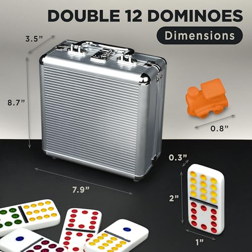 Mexican Train Double 12 + Shut The Box juego 2 en 1 miniatura 4