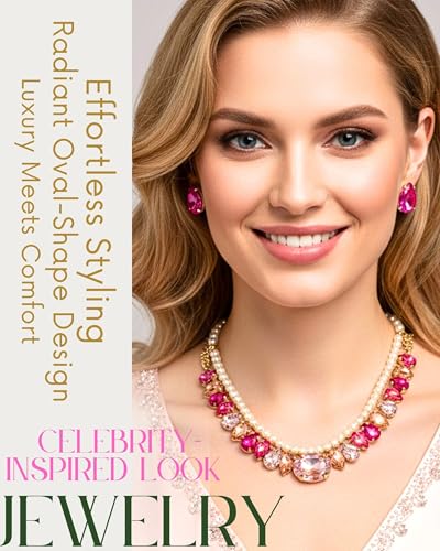 Image of Mansiyaorange Statement AD CZ American Diamond Cubic Zerconia Pearl Necklace Set | Gold Plated Chunky Fashion Jewelry for Women & Girls