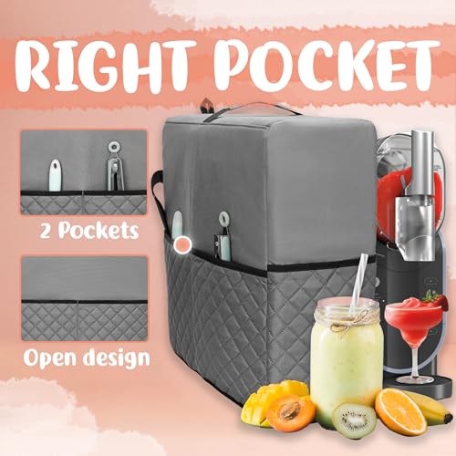 Image of CROTIRAD Slushie Machine Cover for Ninja Slushy Frozen Drink Maker, Foldable Dust Cover for Ninja Slushie Machine, Easy Storage Fits Ninja Slushi Maker, Upgrade, Quilted Gray