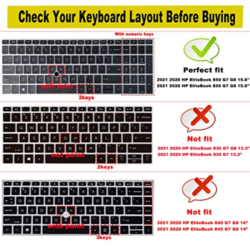 Protector de Teclado para HP EliteBook 850/855 G7 G8 15.6" US TPU miniatura 2