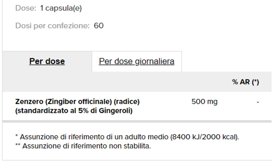 Prozis Ginger 180 capsule - zenzero naturale, aiuto digestivo