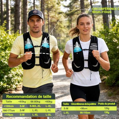 Gilet hydratation running de qualité supérieure et finitions soignées - 6