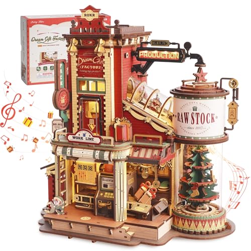 ROKR 3D Holzpuzzle Erwachsene Gift Factory 3D Puzzle Spieluhr...