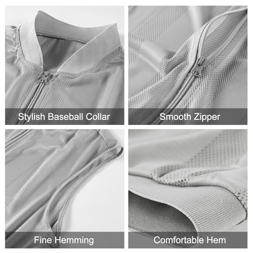 Mens Lightweight Mesh Vests,Breathable Fishing Jacket for Summer,Casual Work Fish Photo Travel Cycling Golf with Pockets3