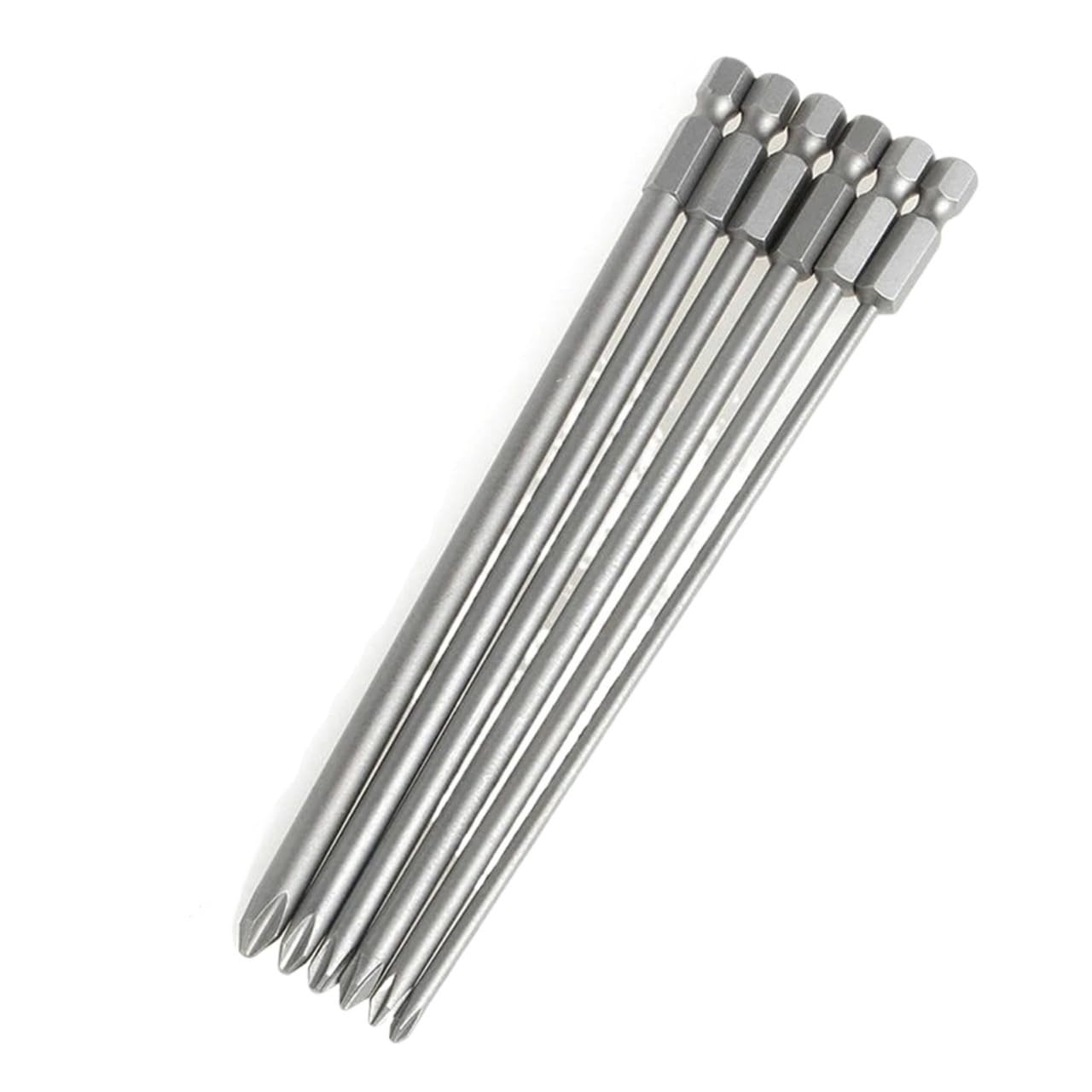 6PCS 1 4in Shank 150mm Long Steel Magnetic Hex Cross Head Screwdriver Bits 3.0mm 4.0mm 4.5mm 4.5mm 5.0mm 6.0mm