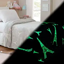 Cobertor Manta Infantil Brilha no Escuro fleece Fluorescente Magica Paris