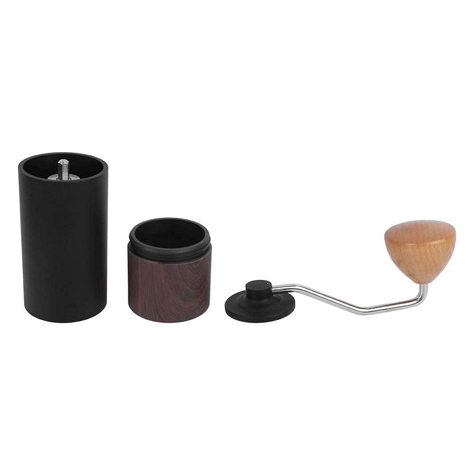 Handkurbelmühle Manuelle Kaffeemühle, Edelstahl Gratmühle Mit Einstellbarer Holzmaserung Haushaltsbedarf Für Ihr Zuhause, Büro Oder Reise
