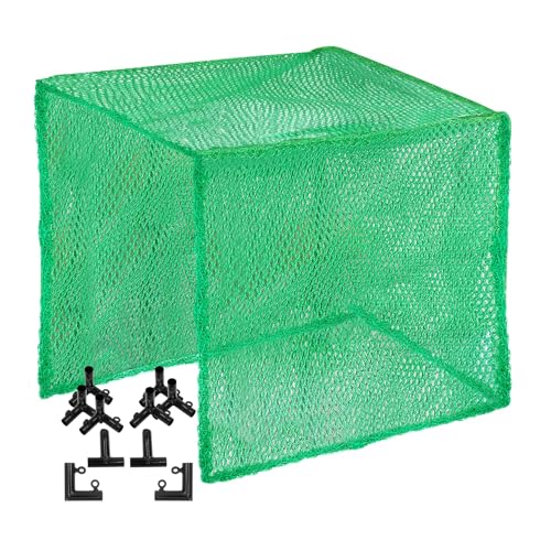 Aoneky 10x10x10ft HDPE Golf Cage Net with 1 3/8 inch Frame Corner Kit- Fits 1