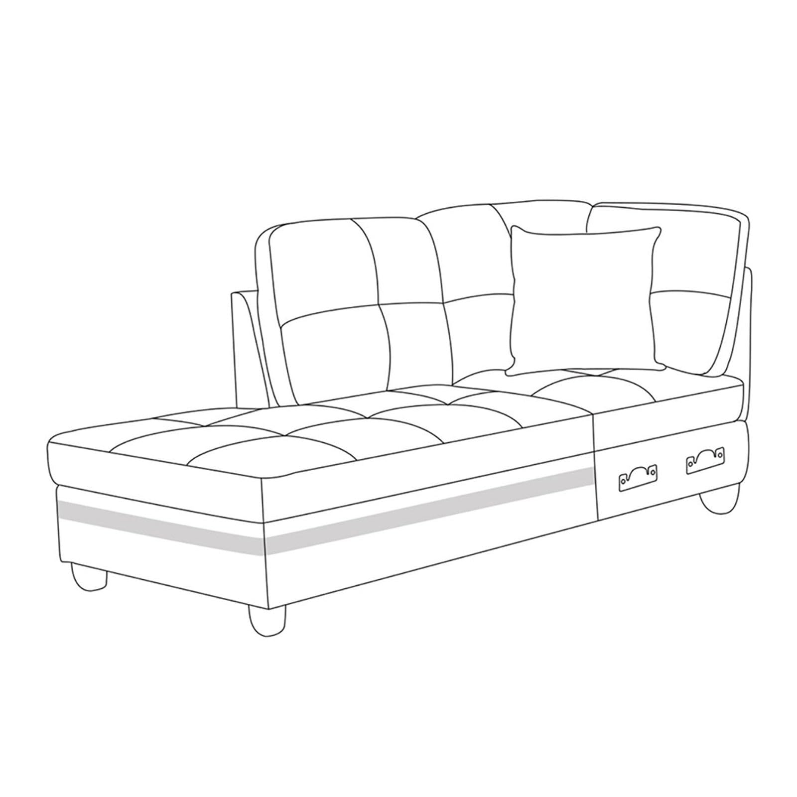 Oversized Chaise Lounge Chair Indoor Sofa Chaise Deep Seat Lounge Chair with 1 Pillows Oversized Single Sleeper for Living Room Bedroom Apartment(Chaise to sectional chaise only)