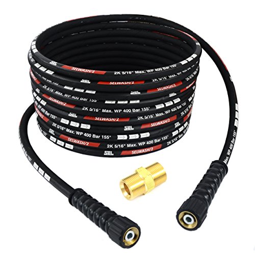 TECHKAR Hochdruckreiniger-Schlauchrohr – Kärcher Verlängerungsschlauch Ersatz – 400bar DN8 Profi M22x1,5 Hochdruckschlauch kompatibel mit Kärcher HD HDS – 20m