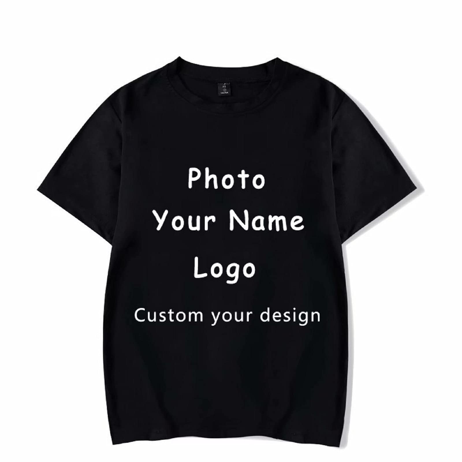 DHSPKN Custom Shirt Men Personalized Add Your Image T-Shirt with Your Name Logo Print Tee Shirt
