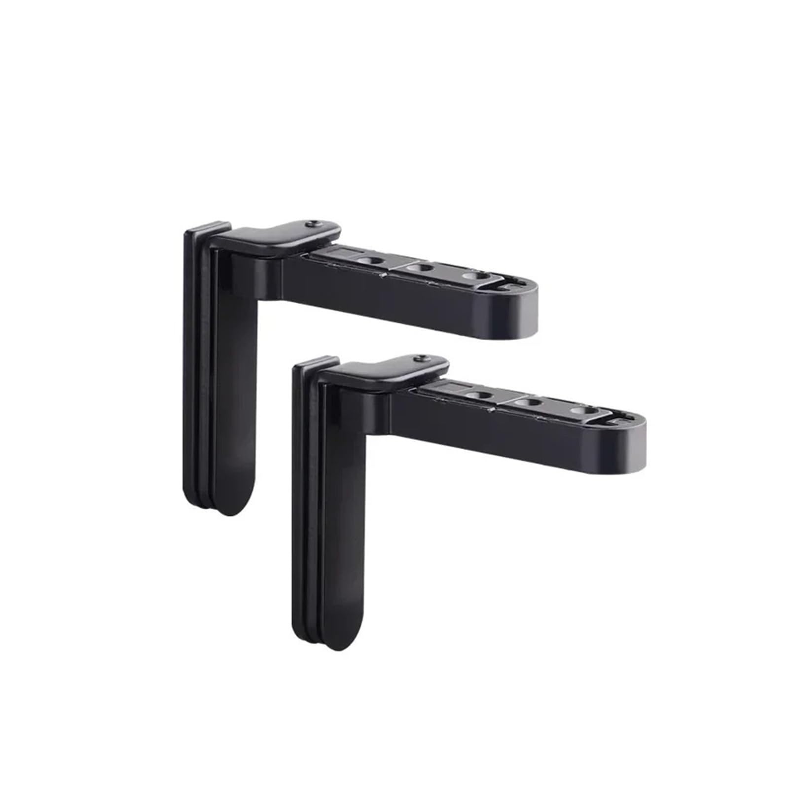 Strafbrg Nero 2Pcs 3D Adjustable Swivel Zinc Alloy Hidden World Invisible Door Hinges,Smooth Gliding